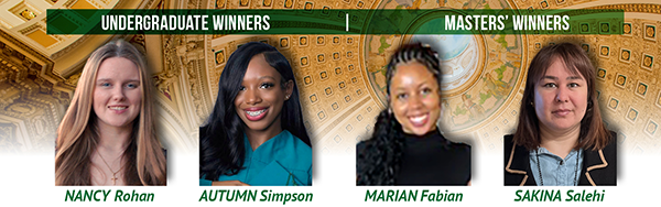 Library of Congress FCU Scholarship Winners - 2026 Nancy Rohan, Autumn Simpson, Marian Fabian, Sakina Salehi